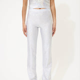 White Glitter Pants