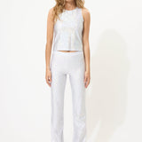 White Glitter Pants