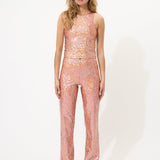 Orange Glitter Pants