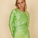 Green Glitter Long Sleeve