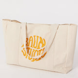 Tote bag with orange logo