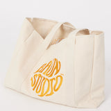 Tote bag with orange logo