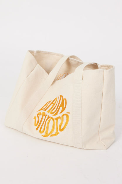 Tote bag with orange logo