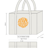 Tote bag with orange logo